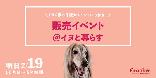 【イベント】明日2月19日販売イベント＠イヌと暮らす